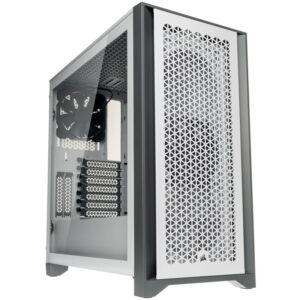 Corsair 4000D Airflow Tempered Glass Midi-Tower - baltos spalvos Window