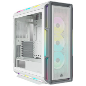 Corsair iCUE 5000T Midi-Tower, RGB, Tempered Glass - baltos spalvos