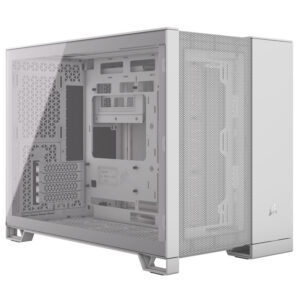 Corsair 2500D Airflow Micro-ATX kompiuterio korpusas, Tempered Glass - baltos spalvos
