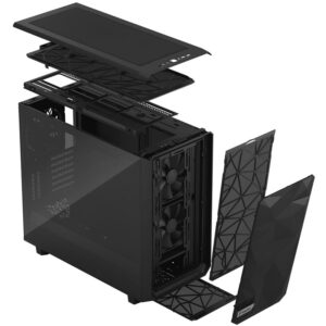 Fractal Design Meshify 2 Black TG Light Tint Midi-Tower, Tempered Glass, juodos spalvos - Image 2