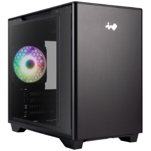 InWin A3 Mini-Tower Tempered Glass - juodos spalvos