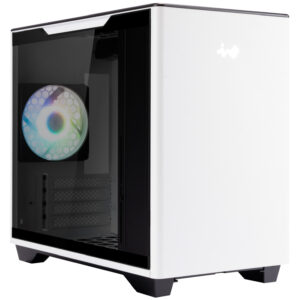 InWin A3 Mini-Tower Tempered Glass - baltos spalvos