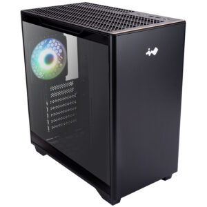 InWin A5 Midi-Tower Tempered Glass - juodos spalvos - Image 2
