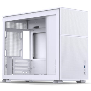 Jonsbo D31 MESH Micro-ATX kompiuterio korpusas, Tempered Glass - baltos spalvos