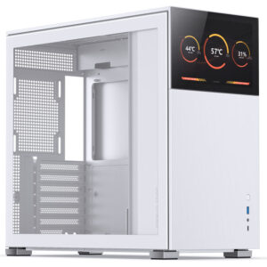 Jonsbo D41 Screen ATX kompiuterio korpusas, Tempered Glass - baltos spalvos