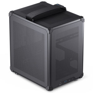 Jonsbo C6 PC-kompiuterio korpusas, Mini-Tower, Micro-ATX, mit Tragegriff - juodos spalvos