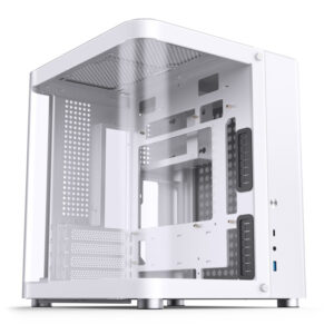 Jonsbo TK-1 2.0 Micro-ATX kompiuterio korpusas, Tempered Glass - baltos spalvos