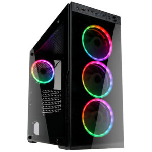 Kolink Horizon RGB Mid Tower, Tempered Glass - juodos spalvos