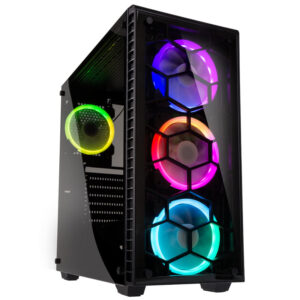 Kolink Observatory RGB Mid Tower, Tempered Glass - juodos spalvos Window