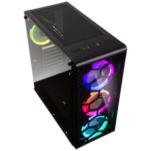 Kolink Observatory RGB Mid Tower, Tempered Glass - juodos spalvos Window - Image 2