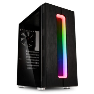 Kolink Nimbus RGB Midi-Tower, Tempered Glass - juodos spalvos