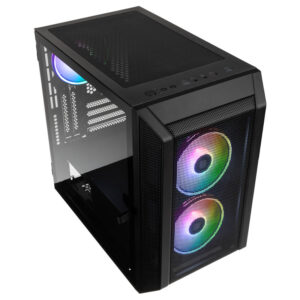 Kolink Citadel Mesh RGB Micro-ATX case - juodos spalvos - Image 2