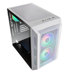 Kolink Citadel Mesh RGB Micro-ATX kompiuterio korpusas - baltos spalvos - Image 2