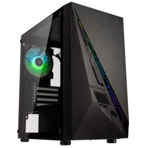 Kolink Inspire K2 Plus ARGB Micro-ATX kompiuterio korpusas, Tempered Glass - juodos spalvos
