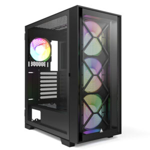 Montech AIR 1000 Premium, Midi-Tower, Tempered Glass, - juodos spalvos