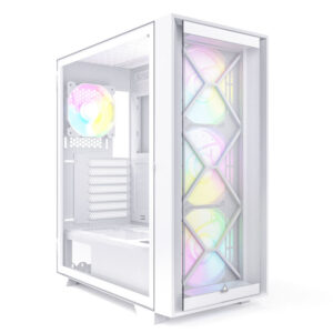 Montech AIR 1000 Premium, Midi-Tower, Tempered Glass - baltos spalvos