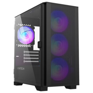 Montech AIR 100 ARGB, Micro-ATX, Tempered Glass - juodos spalvos