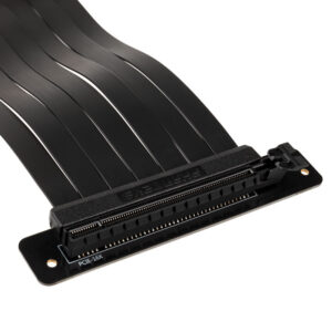 PHANTEKS PCIe x16 Riser flat cable, 90 degrees, 22cm - juodos spalvos - Image 2