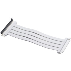 PHANTEKS PCI-E 4.0 x16 riser ribbon cable, 180 degrees, 30 cm - baltos spalvos