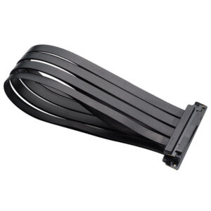 PHANTEKS PCI-E 4.0 x16 riser ribbon cable, 90 degrees, 60 cm - juodos spalvos - Image 1