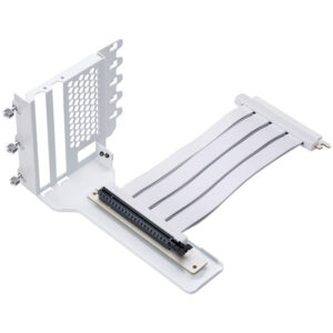 PHANTEKS Vertical GPU Bracket II + PCI-E 4.0 x16 riser ribbon cable, 22 cm - baltos spalvos