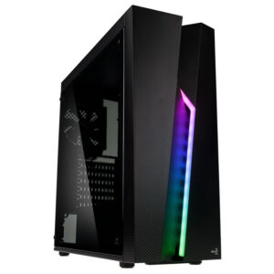 Aerocool Bolt RGB Midi-Tower - juodos spalvos Window