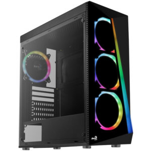 Aerocool Shard Tempered Glass Midi-Tower - juodos spalvos