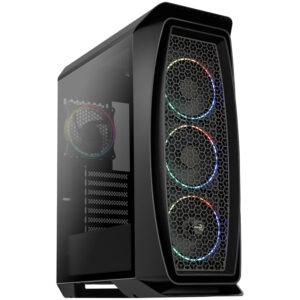 Aerocool Aero One Eclipse Midi-Tower, Tempered Glass - juodos spalvos