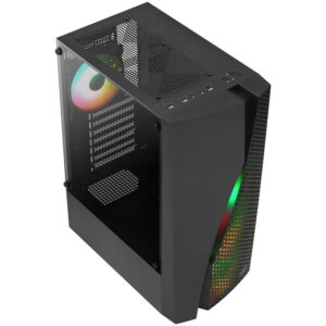 Aerocool Wave v3 Midi-Tower - juodos spalvos Window - Image 2