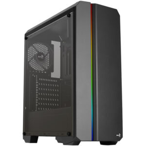 Aerocool Genesis ARGB V1 Midi-Tower, Acryglas - juodos spalvos