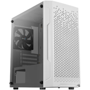 Aerocool Trinity Mini-Tower V1, Tempered Glass - baltos spalvos