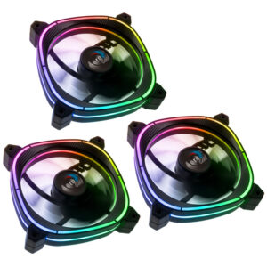 Aerocool Astro 12 Pro ARGB LED korpuso ventiliatorius, 3er Pack su valdikliu- 120mm