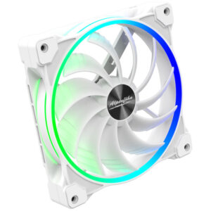 Alpenföhn 140mm Wing Boost 3 ARGB PWM-korpuso ventiliatorius, Triple - baltos spalvos - Image 2