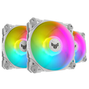 ASUS TUF Gaming TF120 ARGB korpuso ventiliatorius 3er Pack su RGB-valdikliu - 120mm, baltos spalvos