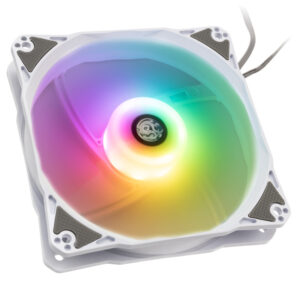 Bitspower Notos RGB PWM korpuso ventiliatorius, 120mm - baltos spalvos, 3er-Pack - Image 2