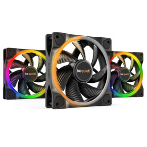 be quiet! Light Wings ARGB PWM korpuso ventiliatorius Triple Pack - 140mm, juodos spalvos, High Speed