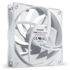 be quiet! korpuso ventiliatorius Pure Wings 3 PWM - 120 mm, High Speed baltos spalvos - Image 2