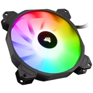 Corsair iCUE SP140 Elite RGB PWM korpuso ventiliatorius - 140mm, juodos spalvos