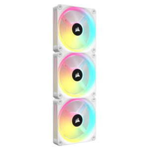 Corsair iCUE LINK QX120 RGB Series, PWM korpuso ventiliatorius, 3er Pack su RGB valdikliu- 120mm, baltos spalvos, Starter Kit