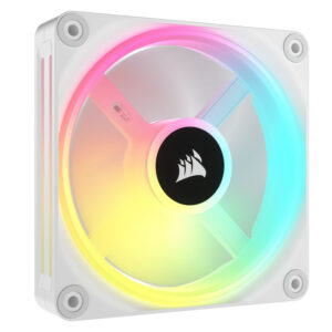 Corsair iCUE LINK QX120 RGB Series, PWM korpuso ventiliatorius, 3er Pack su RGB valdikliu- 120mm, baltos spalvos, Starter Kit - Image 2