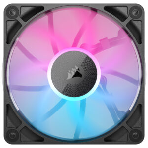 Corsair iCUE LINK RX120 RGB Series, PWM korpuso ventiliatorius 3er Pack - 120 mm, juodos spalvos - Image 2