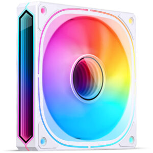 Jonsbo FR-505 ARGB Reverse Blade PWM korpuso ventiliatorius, 120mm - baltos spalvos