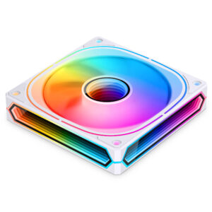 Jonsbo FR-505 ARGB Reverse Blade PWM korpuso ventiliatorius, 120mm - baltos spalvos - Image 2