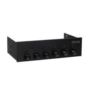 Akasa 5.25 inch FC.Six Fan Controller - juodos spalvos - Image 1
