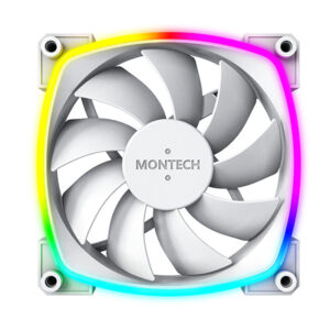 Montech AX120 PWM ARGB korpuso ventiliatorius - 120mm, baltos spalvos - Image 2