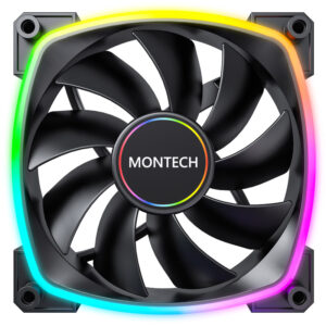 Montech AX140 PWM ARGB korpuso ventiliatorius - 140mm, juodos spalvos - Image 2