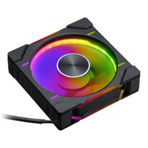 PHANTEKS D30 PWM D-RGB Regular Airflow fan - 120mm, juodos spalvos