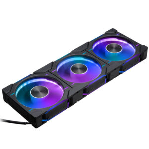 PHANTEKS D30 PWM Reverse Airflow D-RGB fan, triple pack - 120mm, juodos spalvos