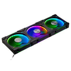 Phanteks D30 PWM Regular Airflow, D-RGB korpuso ventiliatorius, 3-pack - 140mm, juodos spalvos - Image 1