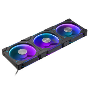 Phanteks D30 PWM Reverse Airflow, D-RGB korpuso ventiliatorius, 3-pack - 140mm, juodos spalvos